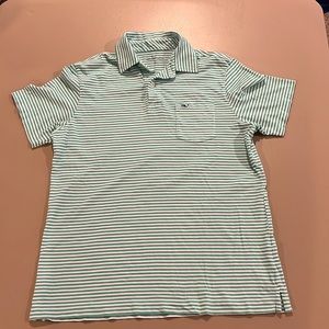 Vineyard Vines Green Stripe Polo Boys(16)